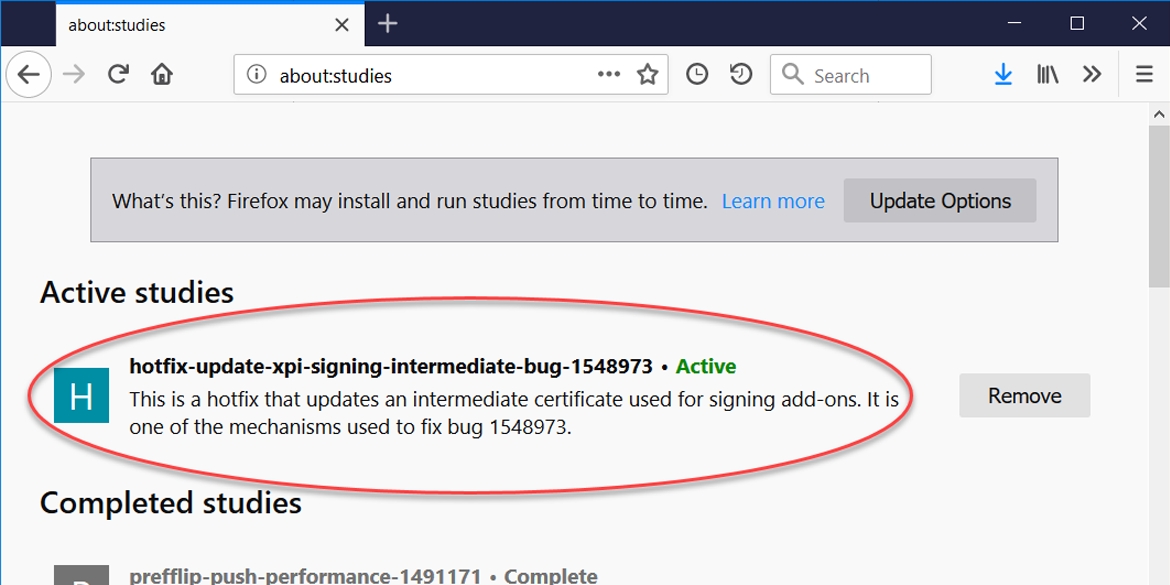 Firefox pluginy nefungují - Aktualizace