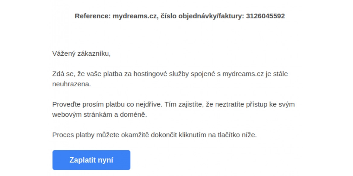 PHISHING !! Beware of Phishing Emails Claiming Domain